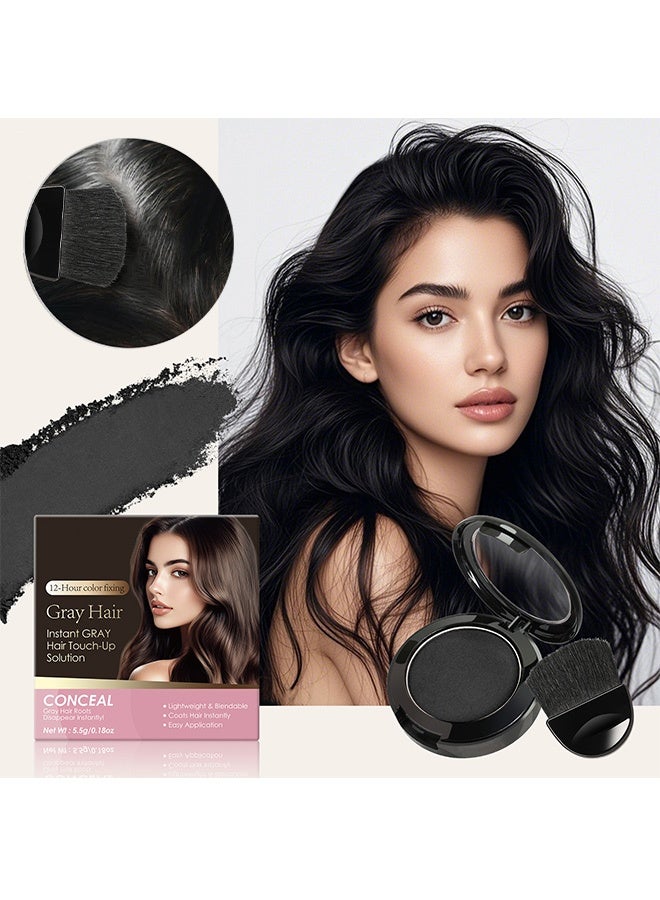 Smile Hairline contouring powder, shading, filling for high forehead, convenient hairline contouring powder # Black - Image 1